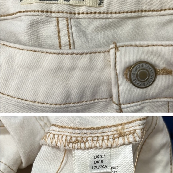 Free People We The Free White Bell Bottom Flare Jean - Picture 7 of 7